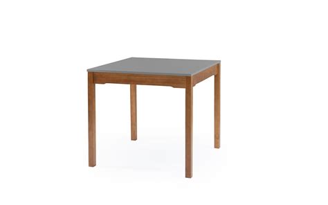 Mesa Para Cozinha Pequena Olga Cm Verniz Capuccino E Laca Cinza Concreto