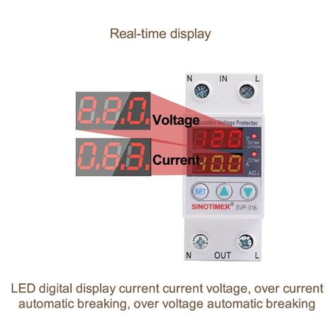 SINOTIMER SVP-916 Adjustable Self-resetting Over-voltage Under-voltage ...