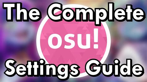 How To Optimize Your Settings In Osu Youtube