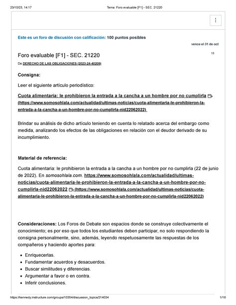 Tema Foro Evaluable F1 2023 SEC 21220 Este Es Un Foro De