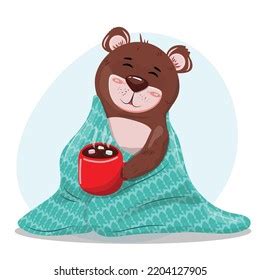 Cute Teddy Bear Hot Chocolate Warm Stock Vector Royalty Free 2204127905 Shutterstock