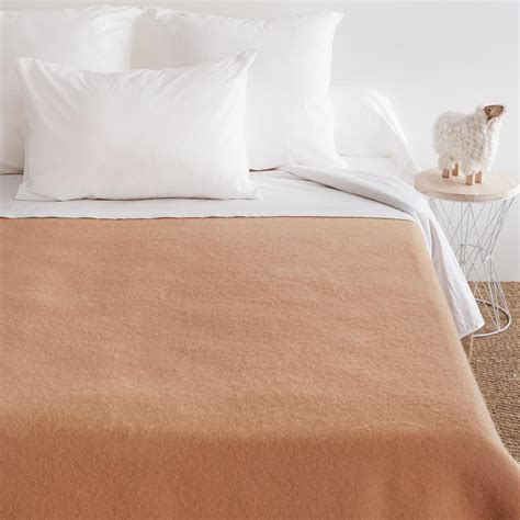 Couverture Pure Laine Vierge Woolmark G M Volta X Cm Marron