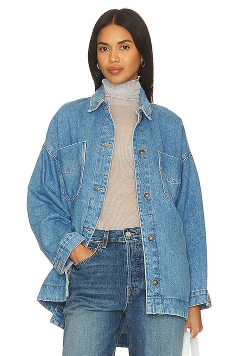 Free People X We The Free Madison City Denim Jacket In Solar Wash Revolve