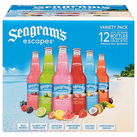 Seagram S Escapes Malt Beverage Premium Assorted Variety Pack 12 Ea