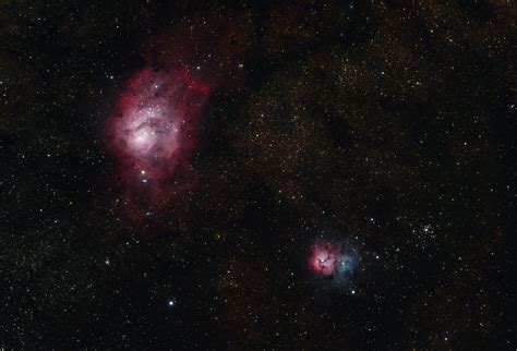 Lagoon And Trifid Nebulae Widefield Deep Sky Photo Gallery Cloudy