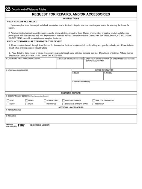 Va Form 1107 Fill Online Printable Fillable Blank PdfFiller