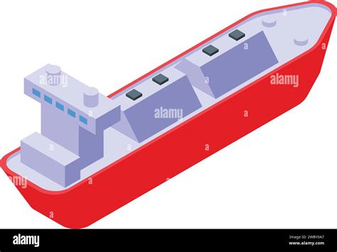 Gas Ship Energy Icon Isometric Vector Cargo Transport Port Cargo Boat