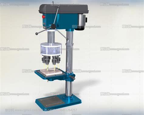 多轴钻头钻机Solidworks数模图纸 机械工具模型下载 摩尔网CGMOL