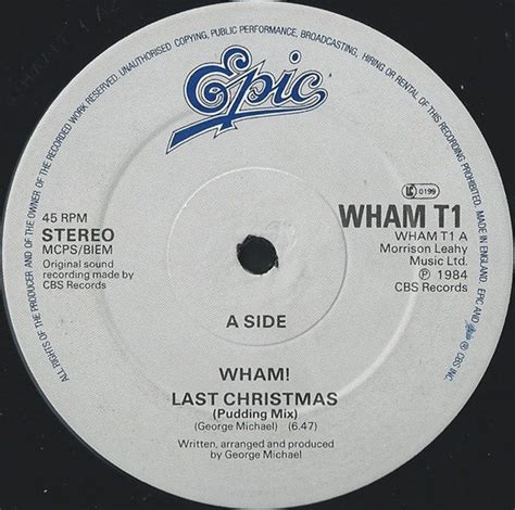 Wham Last Christmas 1985 Vinyl Discogs