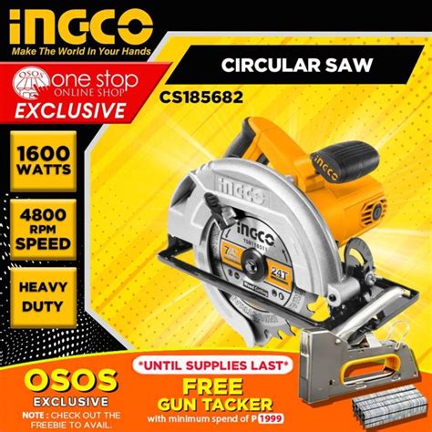 INGCO Original Circular Saw 7 1 4 Inch 1600W CS185682 Lazada PH