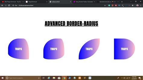 Advanced Css Border Radius Tutorial Thapatechnical