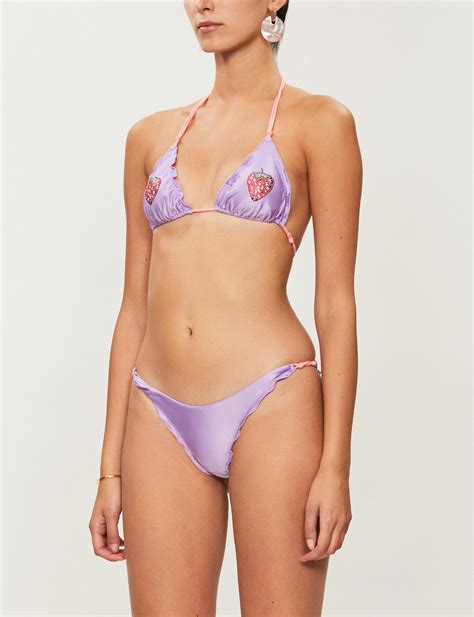 Agent Provocateur Rozie Bikini Top In Purple Save Lyst