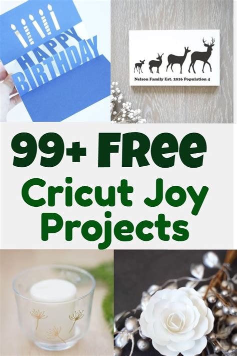 99 Free Cricut Joy Projects with Templates