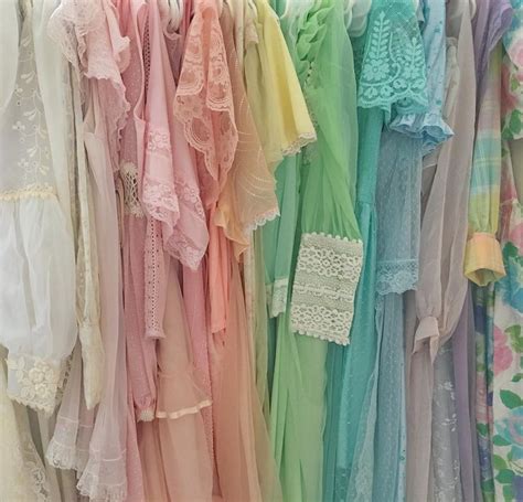 Fever Dream Boutique Rainbow Of Vintage Nightgown Peignoir Robes And