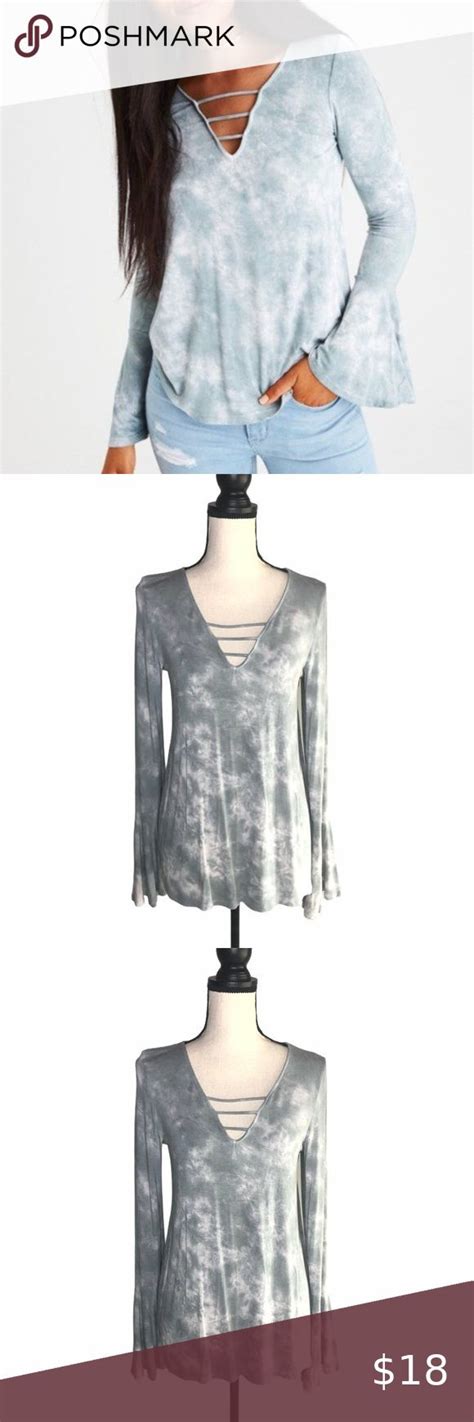 American Eagle Soft Sexy Tie Dye Bell Sleeve Top Bell Sleeve Top