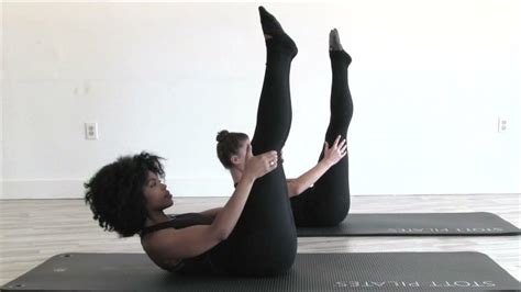 Pilates Mat Scissors Double Leg Stretch And Single Leg Stretch Youtube