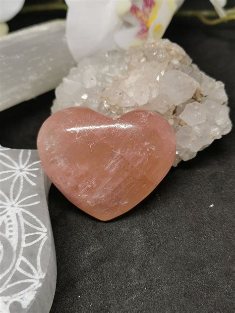 Rose Calcite Heart Etsy Calcite Heart Chakra 10 Things