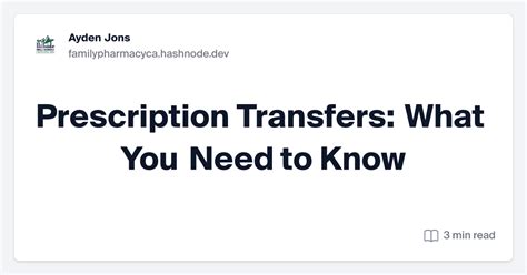 Prescription Transfers What You Need To Know