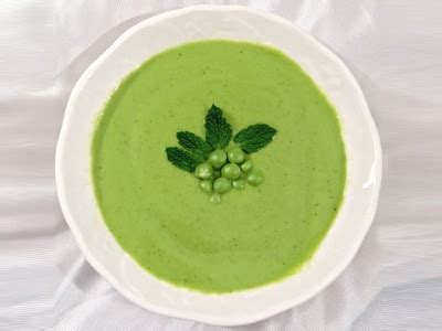 Chilled Pea And Green Tea Soup Lisa Drayerlisa Drayer