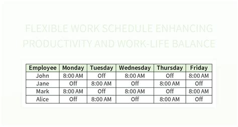 Free Flexible Work Templates For Google Sheets And Microsoft Excel ...