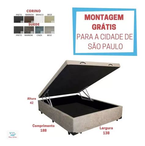 Cama Box Ba Casal X Cor Suede Bege Mercadolivre