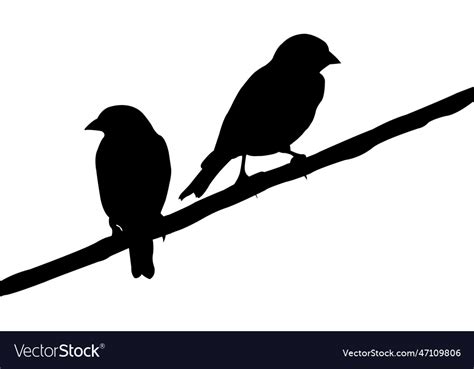 Sparrow Silhouette Royalty Free Vector Image Vectorstock