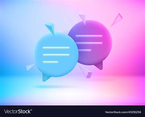 Conversation Concept With Speech Bubbles 3d Vector Image