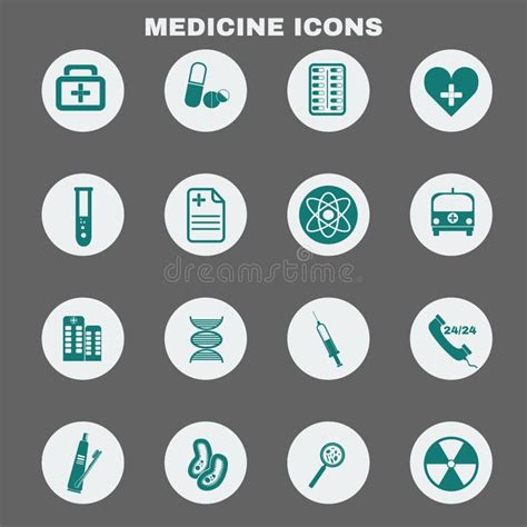 Iconos Médicos Del Vector De La Atención Sanitaria Fijados Ilustración