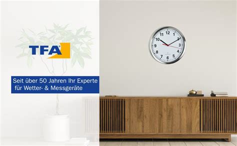 TFA Dostmann Horloge Murale Radio piloté 60 3529 02 avec Mouvement