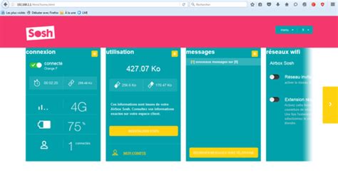 Airbox Sosh E Se Connecter L Interface Administrateur