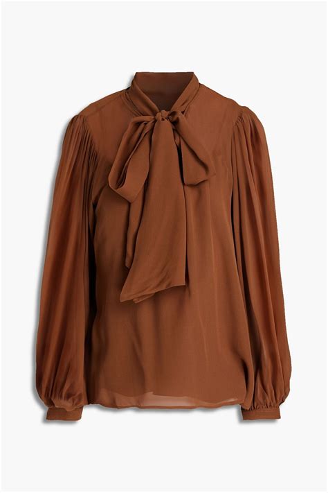 TORY BURCH Pussy Bow Silk Chiffon Blouse THE OUTNET