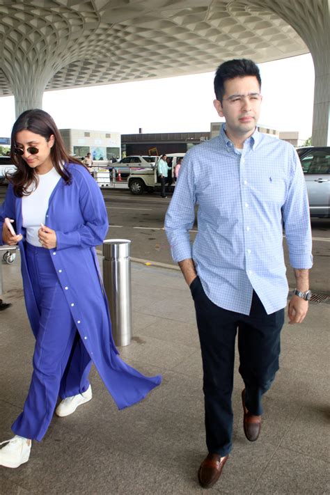 Parineeti Chopra And Raghav Chadha Spotted At The Airport Departure On