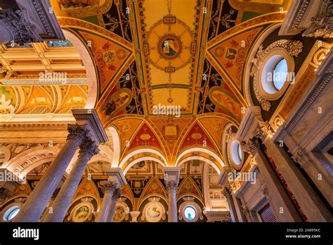 Arches Ceiling Thomas Jefferson Building Library of Congress Washington ...