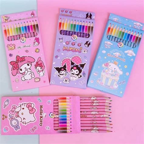 Sanrio Colored Pencils 12 Boxes High Value Kuromi Student Painting