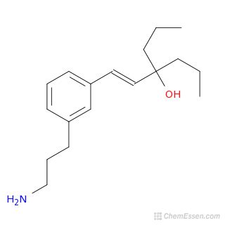 E 4 3 3 Aminopropyl Styryl Heptan 4 Ol Structure C18H29NO Over