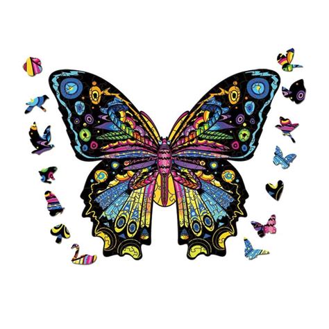 Puzzle Animaux En Bois Papillon