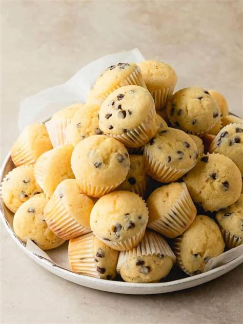 Mini Chocolate Chip Muffins Recipe - Olives + Thyme