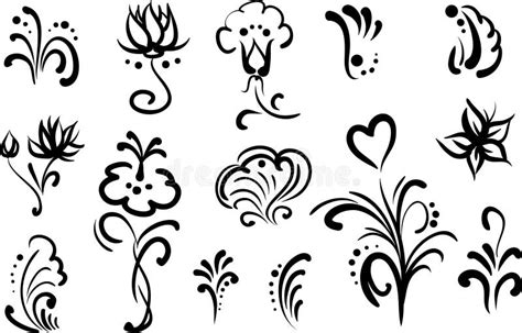 Elementos Florales Para El Dise O Conjunto Ilustraci N Del Vector