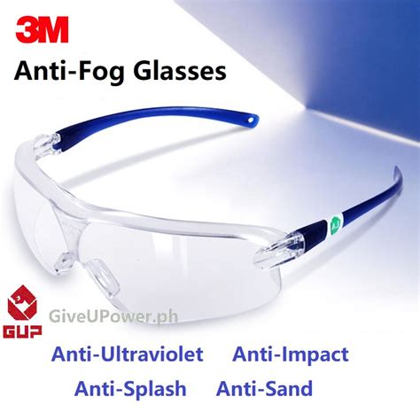 M Safety Goggles Protective Glasses Anti Fog Uv Scratch Protection