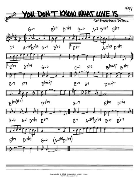 You Dont Know What Love Is By Don Raye Piano Digital Sheet Music