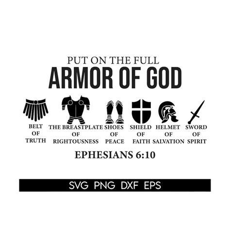 Put On The Full Armor Of God Svg Christian T Idea God M Inspire Uplift