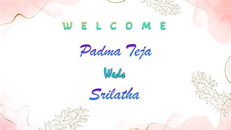 Live Padma Teja Weds Srilatha Wedding Ceremony Livestream Youtube