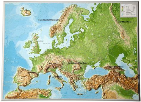 Map Of Europe Mountains Ranges