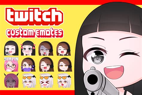 Chibi Twitch Emotes Or Discord Sticker Artistsandclients