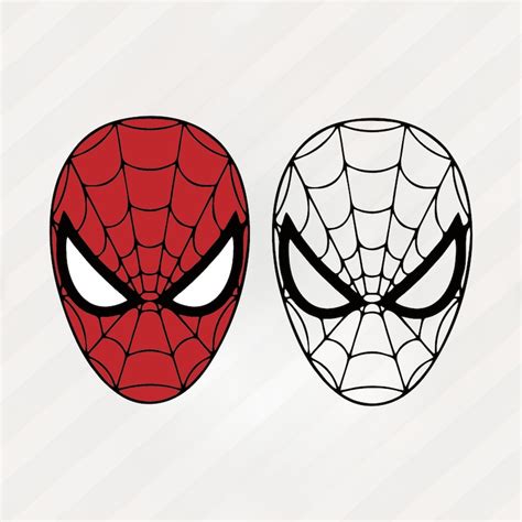 Spiderman Face Svg Spiderman Decoration Spiderman Face Silhouette