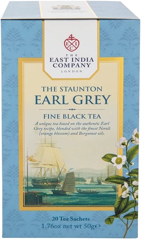 The East India Company The Staunton Earl Grey Black Tea 20 Individual Sachet Tea Bags