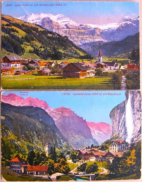 Original 2 AK LENK LAUTERBRUNNEN BE Color Kaufen Auf Ricardo