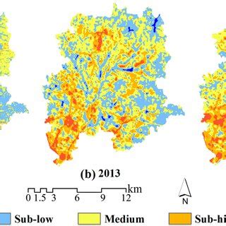 Spatial Patterns Of Different Land Surface Temperature LST Levels Of