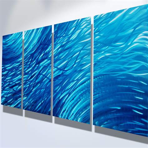 Ocean Metal Wall Art Abstract Contemporary Modern Decor · Inspiring