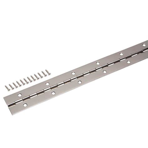 Everbilt 1 12 In X 30 In Bright Nickel Continuous Hinge 15175 The